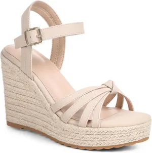 mikarka Sandals for Women, Platform Ankle Strap Womens Sandals Open Toe Espadrille Wedge Sandals for Women Concise Casual Summer Womens Shoes