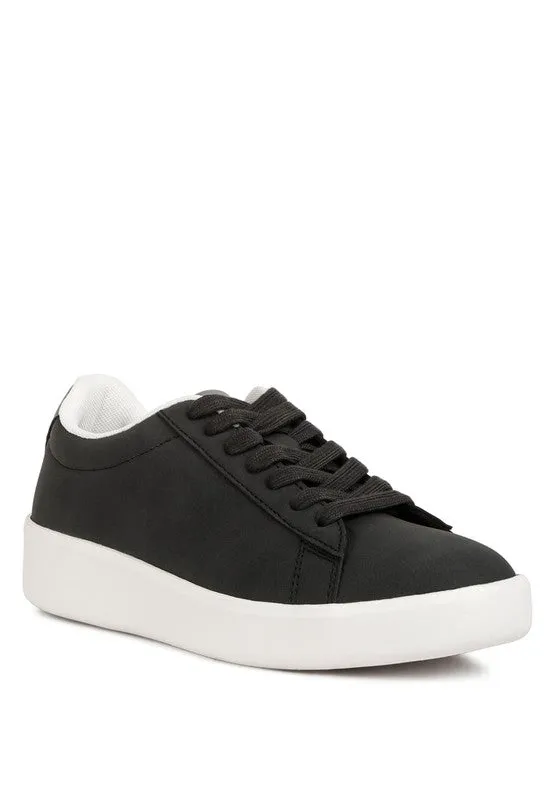 MINKY Lace Up Casual Sneakers