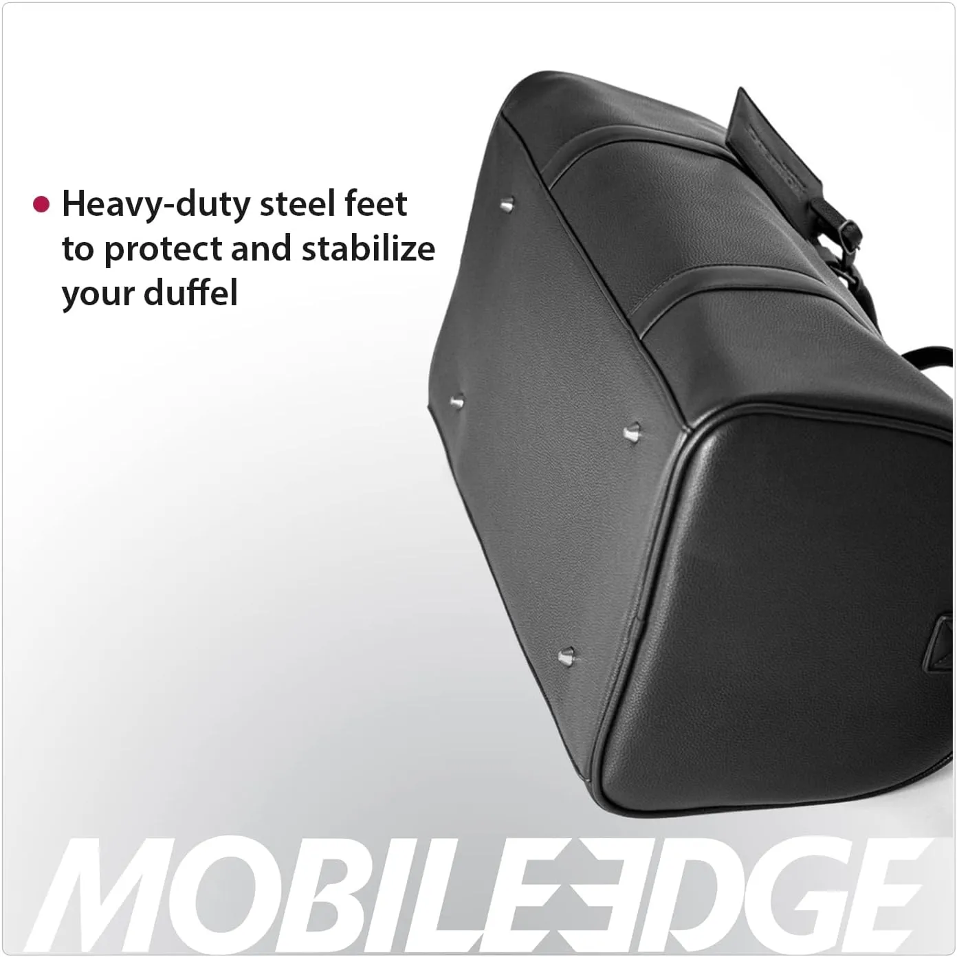 Mobile Edge Deluxe Travel Duffel Bag for Men and Women, Vegan Leather, Gym, Overnight, Weekender, Carry-On Size