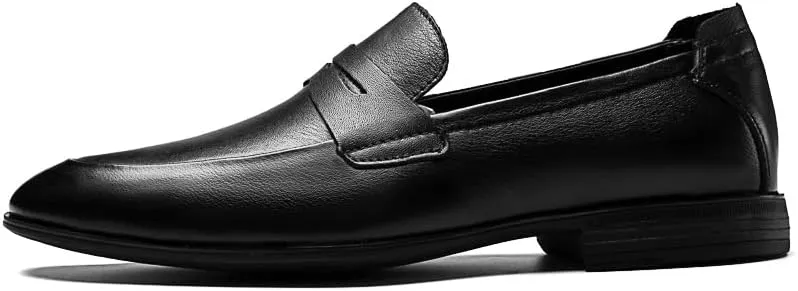 MWX Men's Dress Loafers Black Wingtip Toe Slip-on Formal Dress Shoes