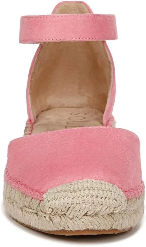 Naturalizer Soul Women's Wren Ankle Strap Low Heel Espadrille Sandal