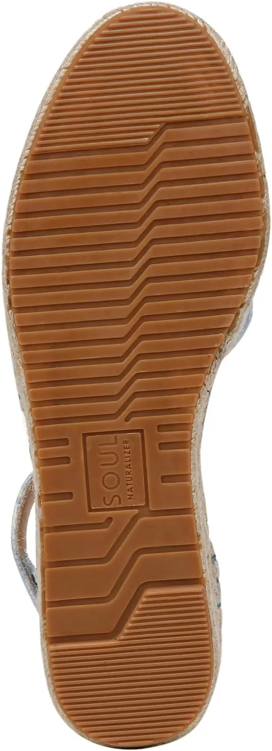 Naturalizer Soul Women's Wren Ankle Strap Low Heel Espadrille Sandal