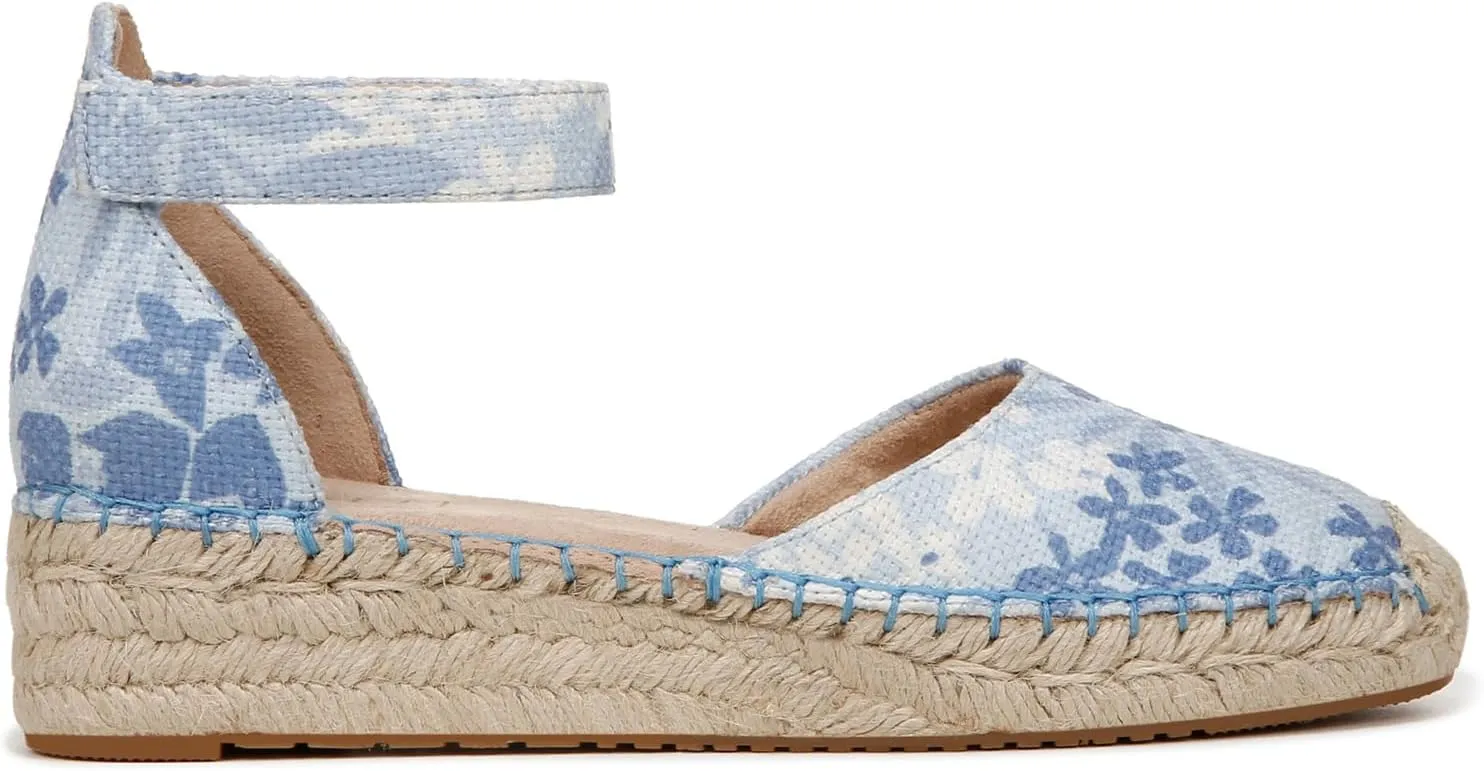 Naturalizer Soul Women's Wren Ankle Strap Low Heel Espadrille Sandal