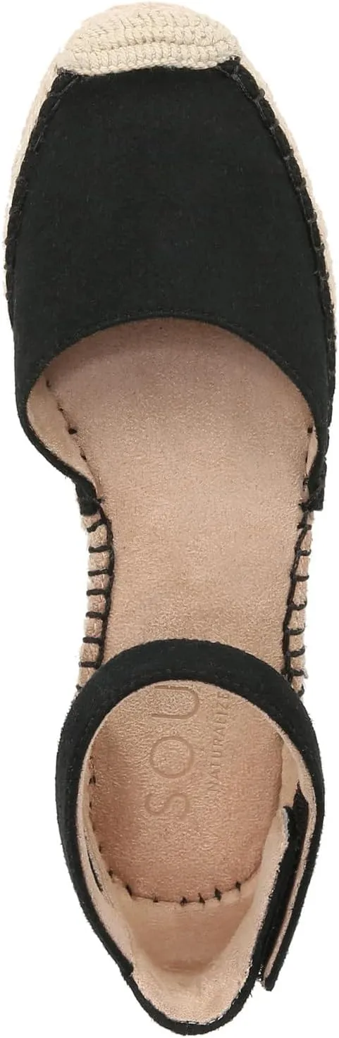 Naturalizer Women's Wren Ankle Strap Low Heel Espadrille Wedge Sandal