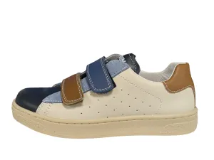 Naturino  Beige With Navy Brown Velcro Hasselt