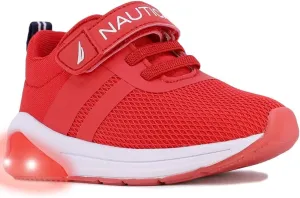 Nautica Kids' Light-Up Flashing Sneaker Athletic Running Shoes with Strap | Fashionable and Fun for Boys and Girls | Available in Toddler and Little Kid Sizes