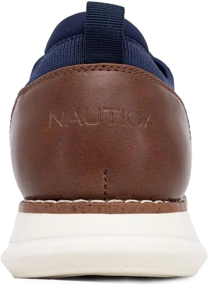 Nautica Men's Knit Dress Oxford Dress Sneakers: Breathable, Stylish, Lightweight & Comfortable - Ideal for Business or Walking