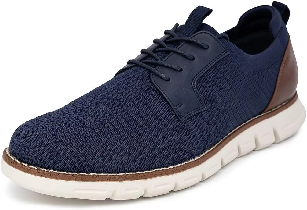 Nautica Men's Knit Dress Oxford Dress Sneakers: Breathable, Stylish, Lightweight & Comfortable - Ideal for Business or Walking