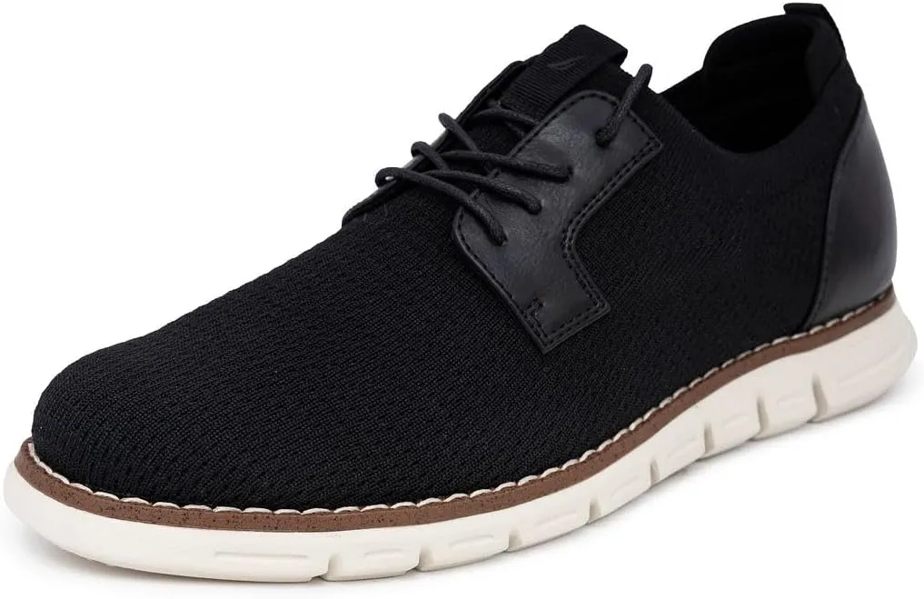 Nautica Men's Knit Dress Oxford Dress Sneakers: Breathable, Stylish, Lightweight & Comfortable - Ideal for Business or Walking