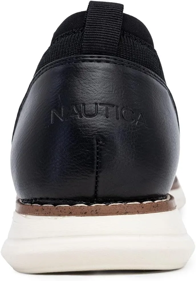 Nautica Men's Knit Dress Oxford Dress Sneakers: Breathable, Stylish, Lightweight & Comfortable - Ideal for Business or Walking