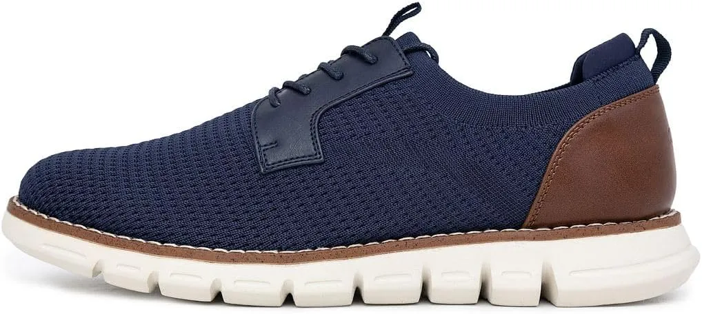 Nautica Men's Knit Dress Oxford Dress Sneakers: Breathable, Stylish, Lightweight & Comfortable - Ideal for Business or Walking
