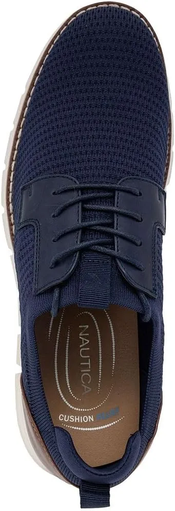 Nautica Men's Knit Dress Oxford Dress Sneakers: Breathable, Stylish, Lightweight & Comfortable - Ideal for Business or Walking