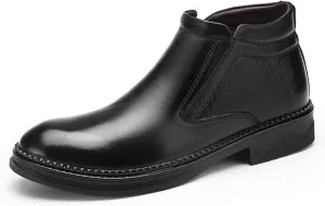 New Chelsea Boots For Men Crocodile Print Cowhide Leather Slip On Wearable Non Waterproof Classic Formal Slip On