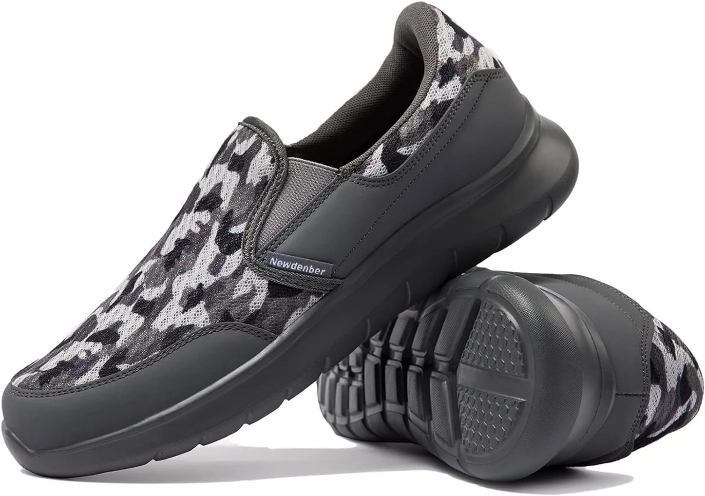 NewDenBer Sport Men's Casual Lightweight Slip-On Walking Shoe Sneakers