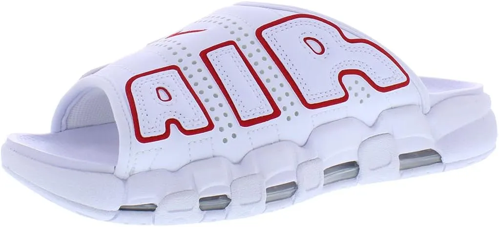 Nike Air More Uptempo Slide NA Unisex-Adults Slide Sandal Size 9, Color: White/University Red/White