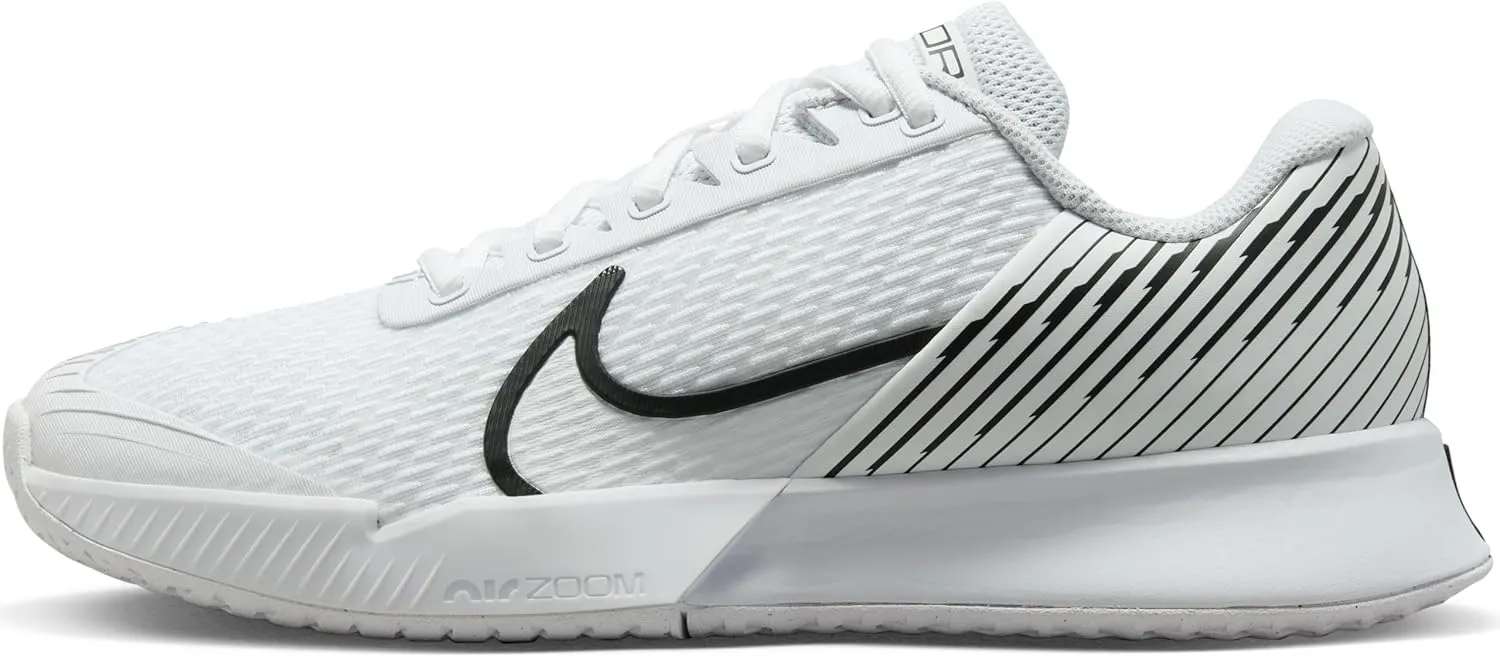 NikeCourt Air Zoom Vapor Pro 2 Women's Hard Court Tennis Shoes (DR6192-101, White/Pure Platinum/Black) Size 7.5