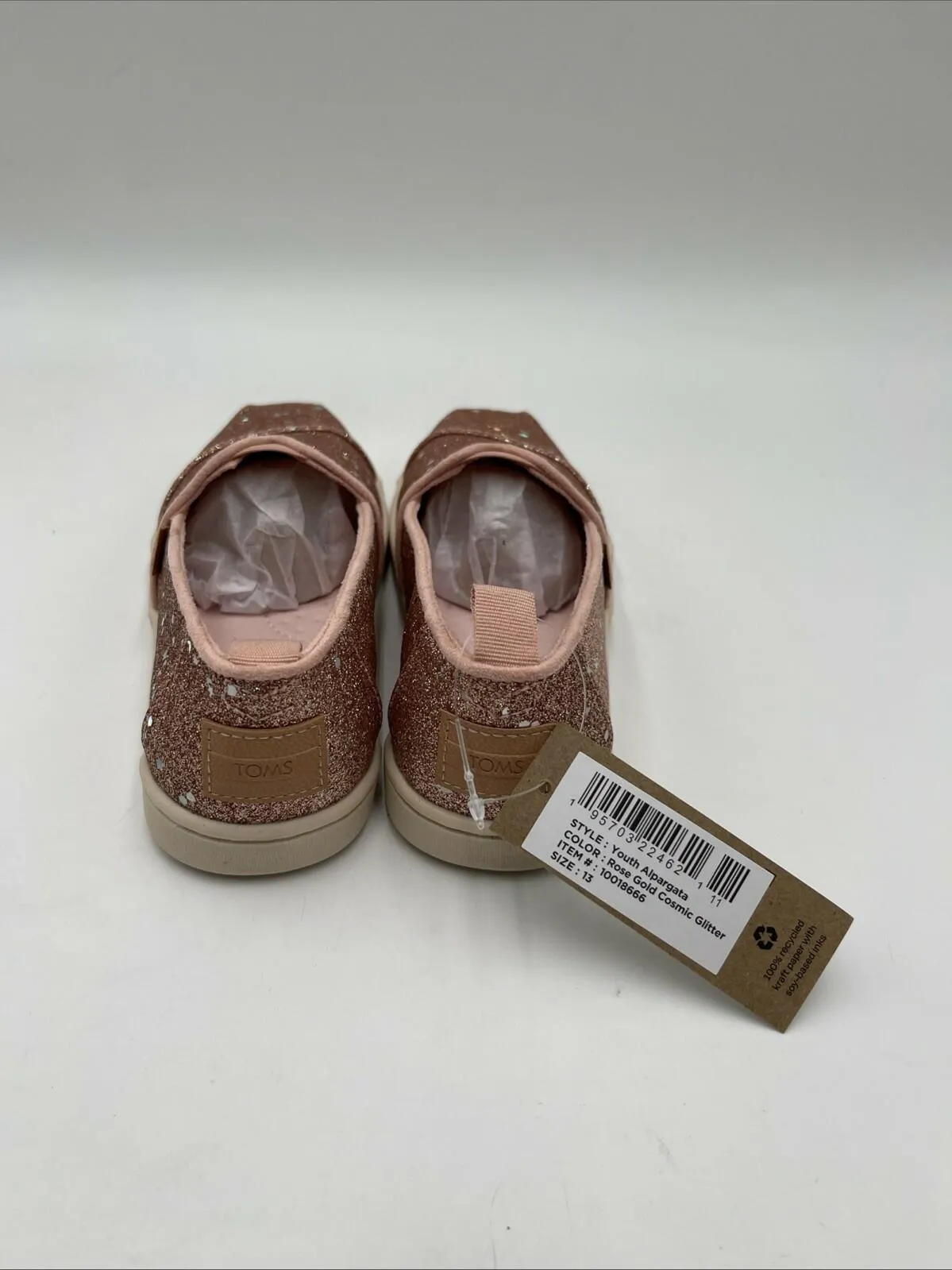 NWB Toms Youth Alpargata Espadrille Shoes Pink Size 13