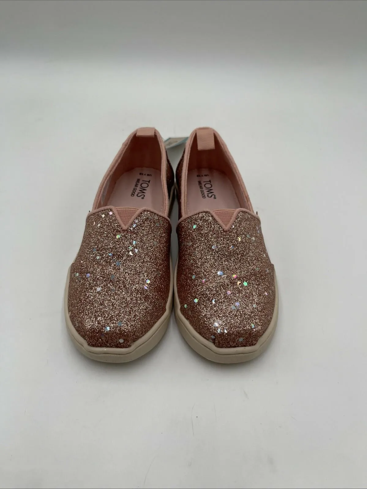 NWB Toms Youth Alpargata Espadrille Shoes Pink Size 13