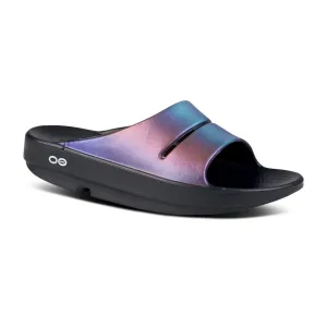 OOFOS Women’s OOahh Luxe Slide Sandal - Midnight Spectre