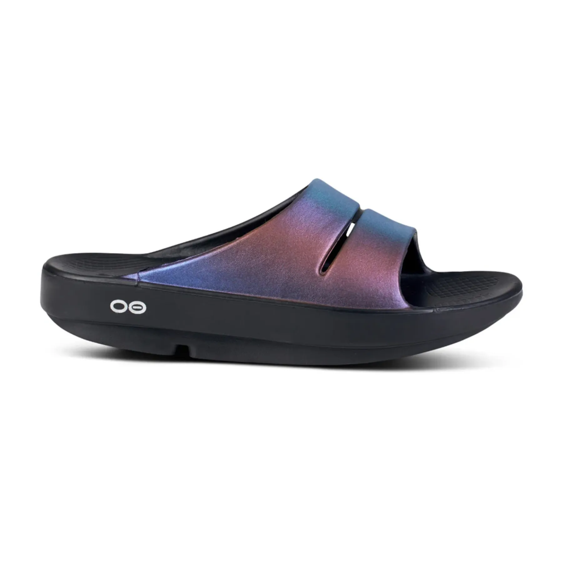 OOFOS Women’s OOahh Luxe Slide Sandal - Midnight Spectre