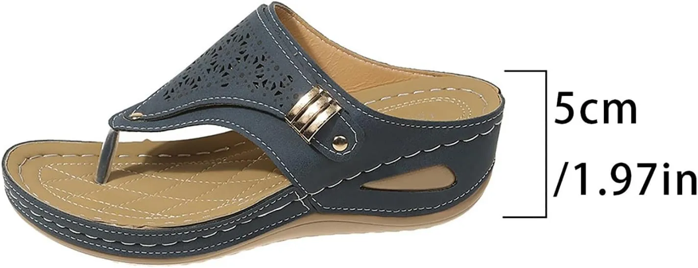 Orthopedic Sandals for Women Summer Dressy Comfortable Shoes Arch Support Wedge Non Slip Flip Flops 2025