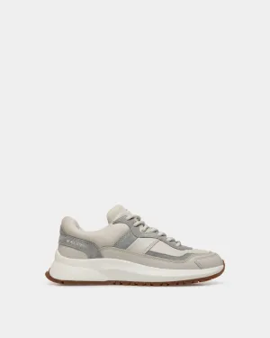 Outline Sneaker in Dusty White and Light Grey Leather