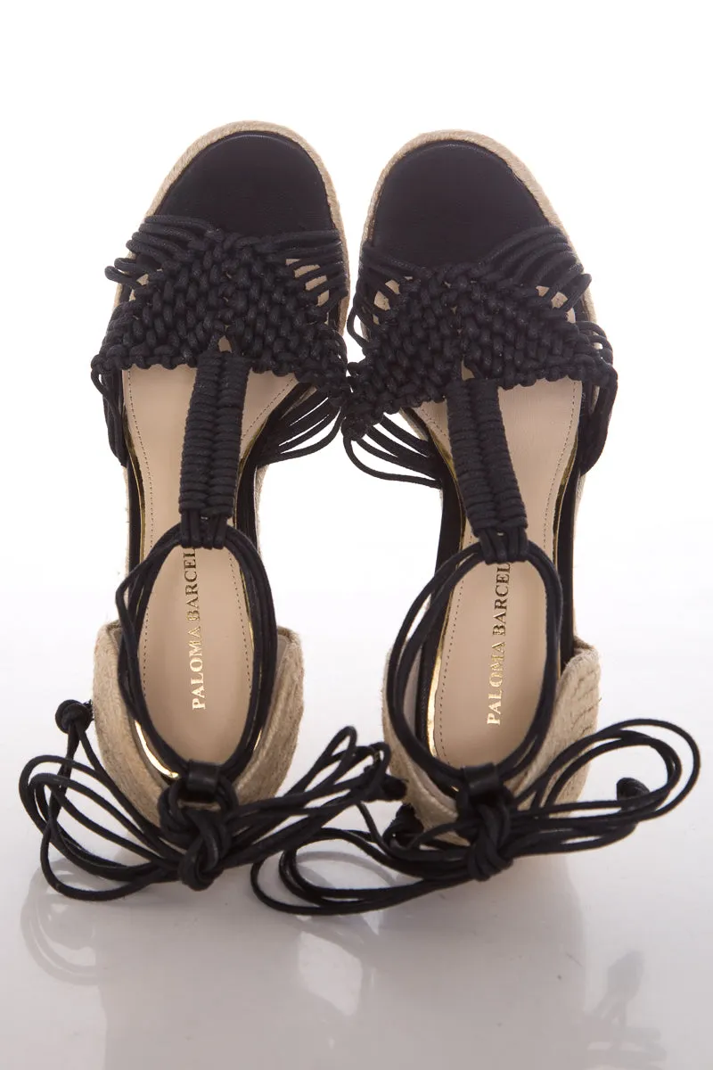 Paloma Barceló Black Espadrille SZ 40