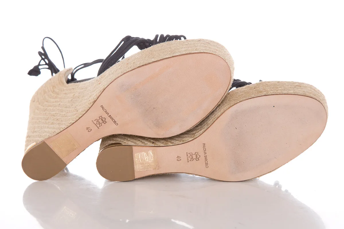 Paloma Barceló Black Espadrille SZ 40