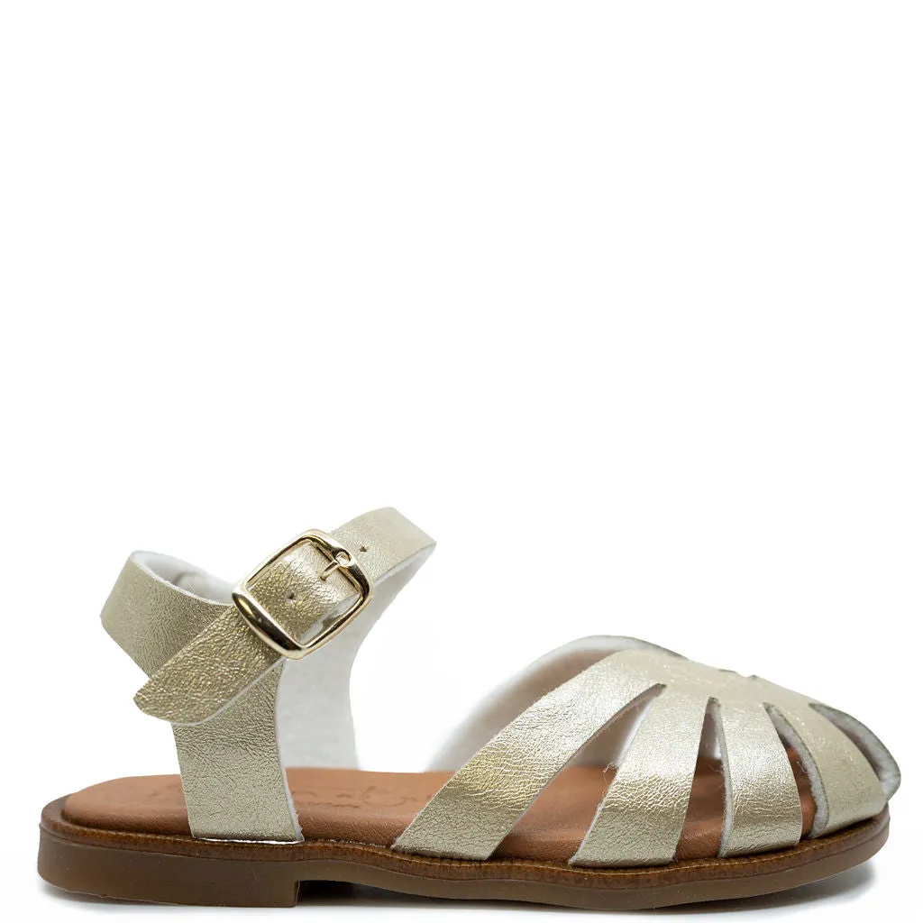 Papanatas Champagne Gladiator Star Sandal