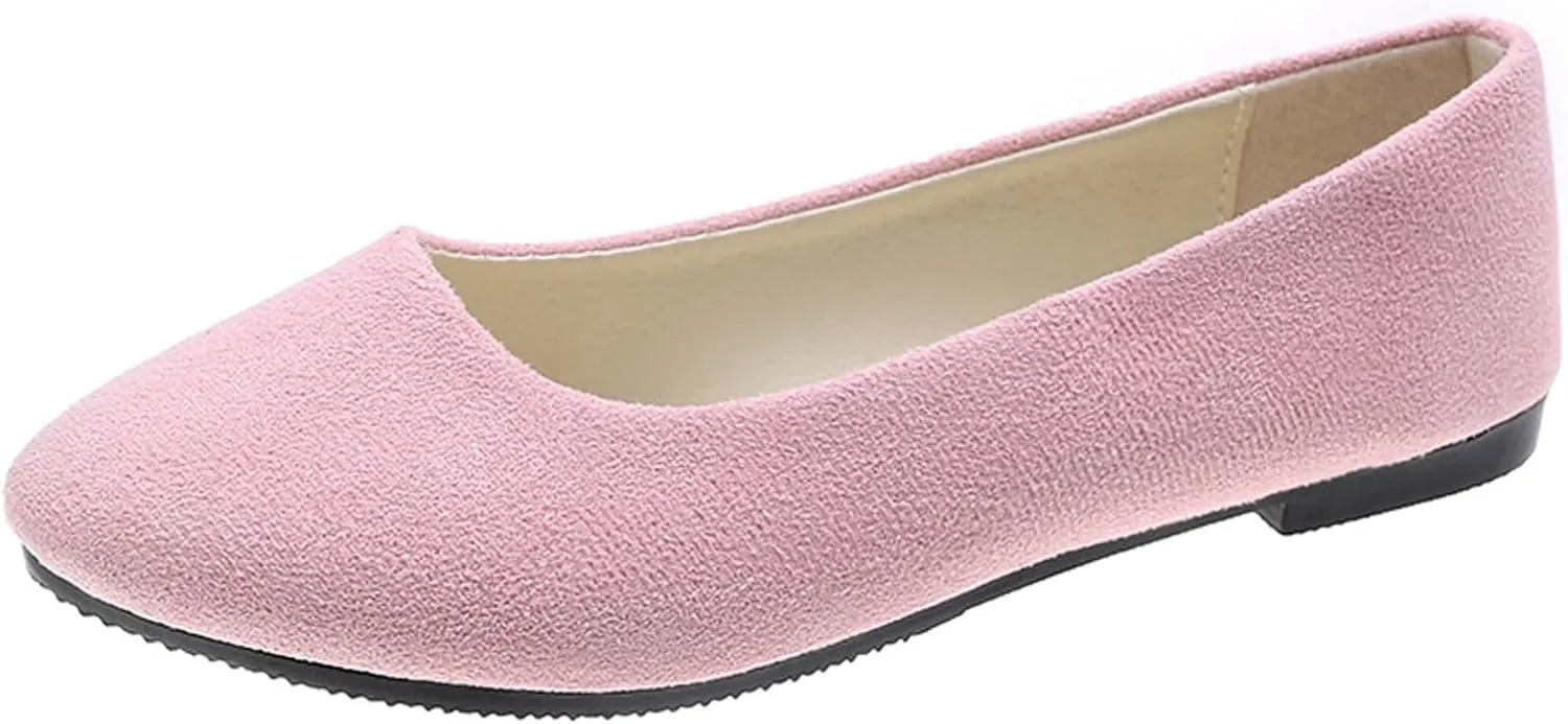 Pointed Toe Flats for Women Dressy Casual, Low Heel Dress Shoes Comfortable, Slip-on Business Work Loafer Shoes Ballet Flats