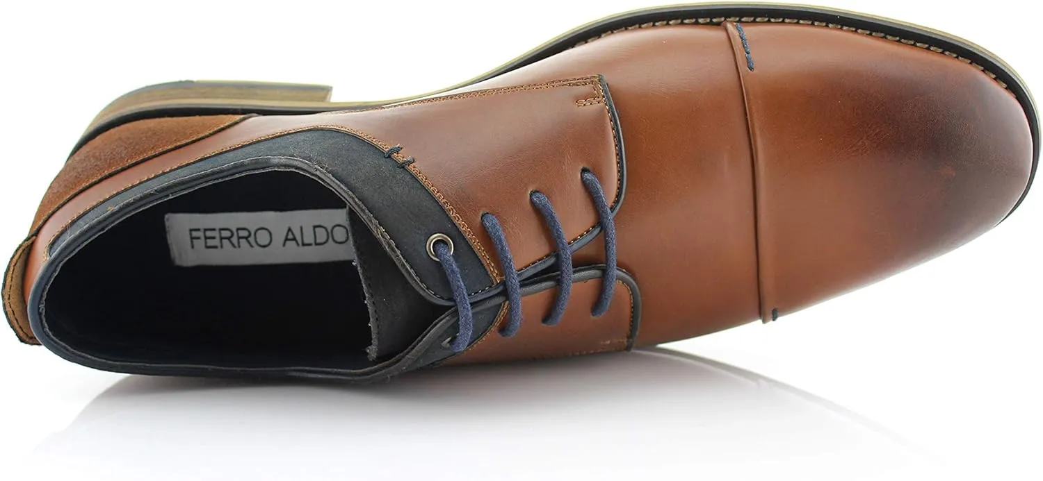 Polar Fox Men Casual Low-Tops Lace up Derby Dress Shoes