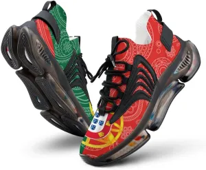 Portugal Paisley Flag Printed Men's Sneaker Funny Lightweight Running Shoe Tennis Shoes for Men
