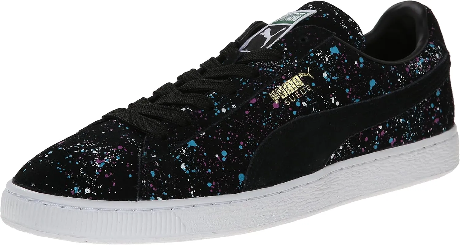 PUMA Men's Suede Classic Splatter Lace-Up Fashion Sneaker