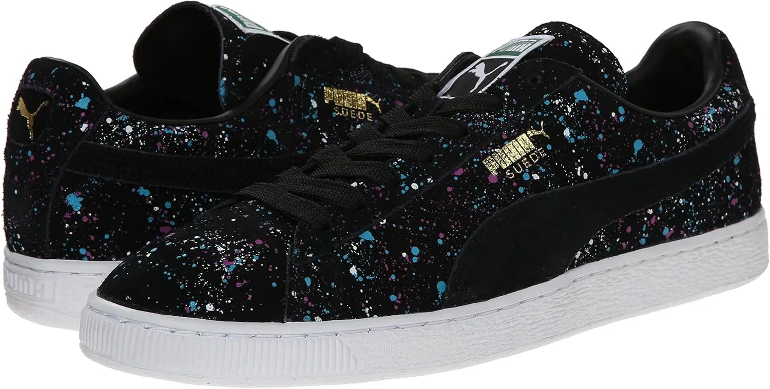PUMA Men's Suede Classic Splatter Lace-Up Fashion Sneaker