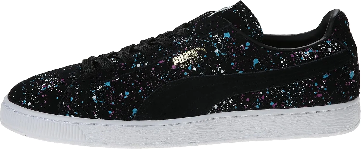 PUMA Men's Suede Classic Splatter Lace-Up Fashion Sneaker