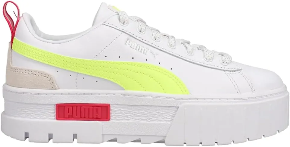 PUMA Womens Mayze E Lights Platform Sneakers Shoes Casual - White - Size 7.5 M