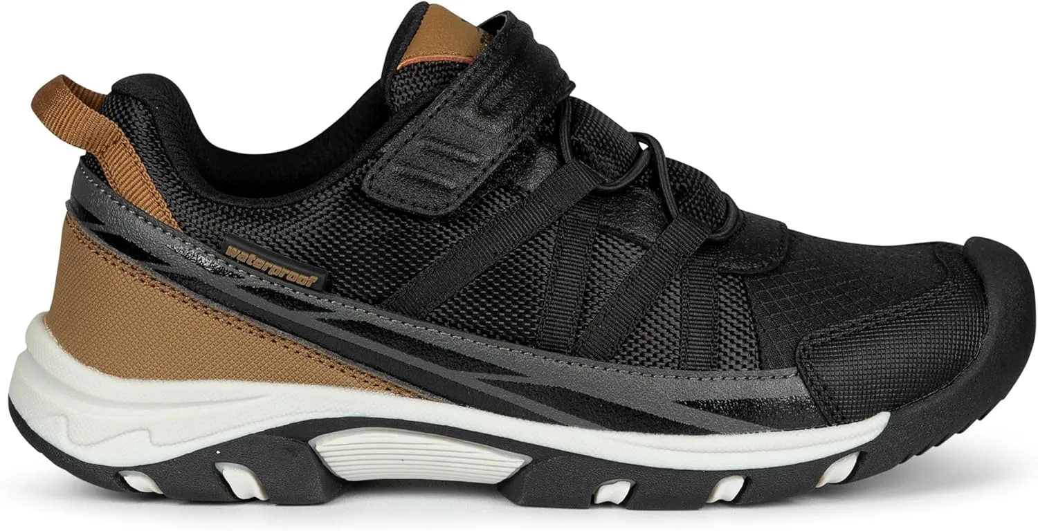 Roan Boys Girls Water Repellent Gym PE School Casual Sneakers with Velcro Strap Low Top