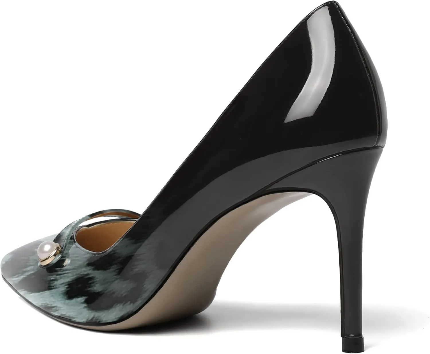 ROSERWISH Womens Fashion Party Patent Sexy Pointed Toe Slip On Stiletto High Heel Pumps Dress Shoes 3.5 Inch