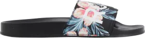 Roxy Women's Slippy Slide Sport Sandal (Black/Hibiscus, us_footwear_size_system, adult, women, numeric, medium, numeric_8)