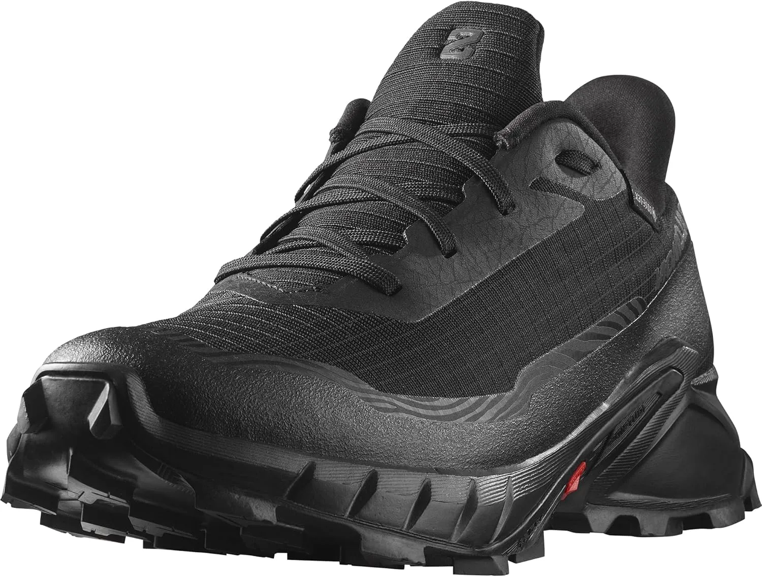 Salomon Men’s Alphacross 5 Gore-Tex, Waterproof Trail Running Shoes - Black/Black/Ebony - 8.5 Medium