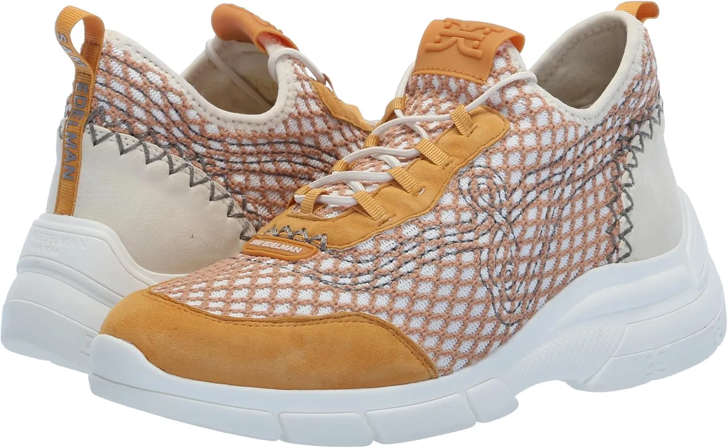 Sam Edelman Women's Chelsie Lace Up Knit Sneaker