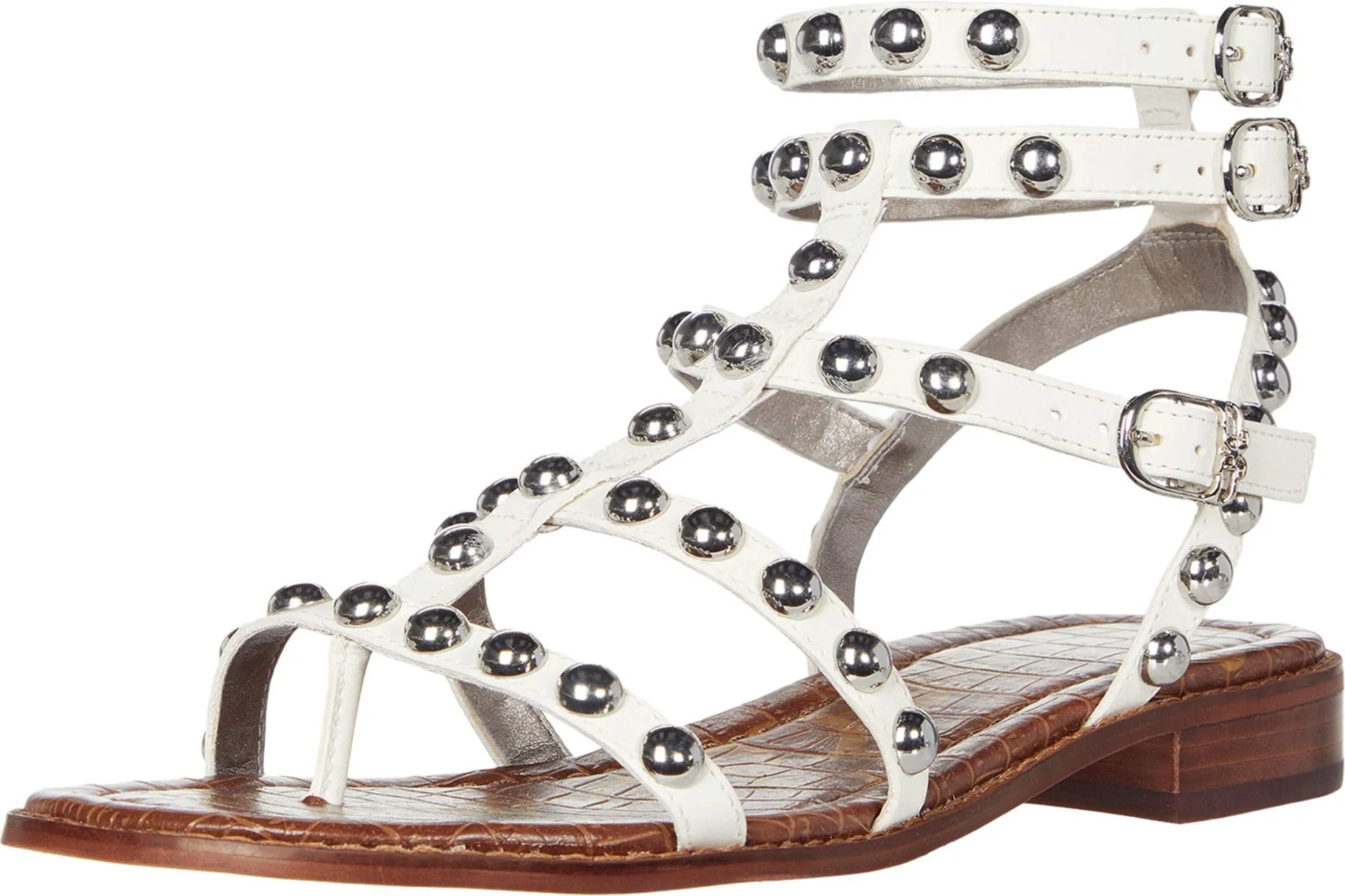 Sam Edelman womens Eavan Gladiator Sandal, White, 7.5 M