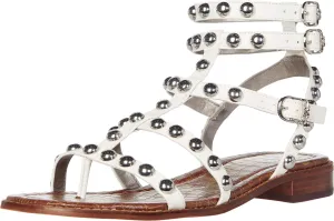 Sam Edelman womens Eavan Gladiator Sandal, White, 7.5 M