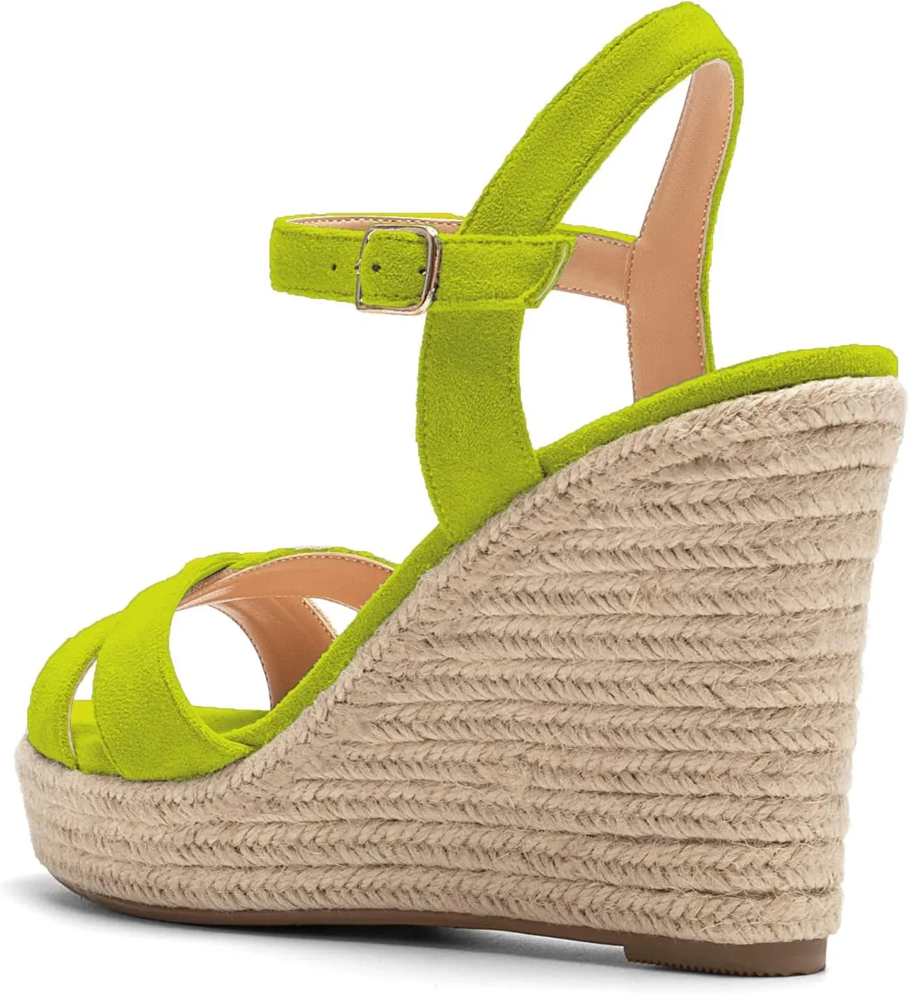 SAMMITOP Women's Open Toe Ankle Strap Sandals Espadrille Casual Wedge Sandals Fashion Beach Sandal Shoes