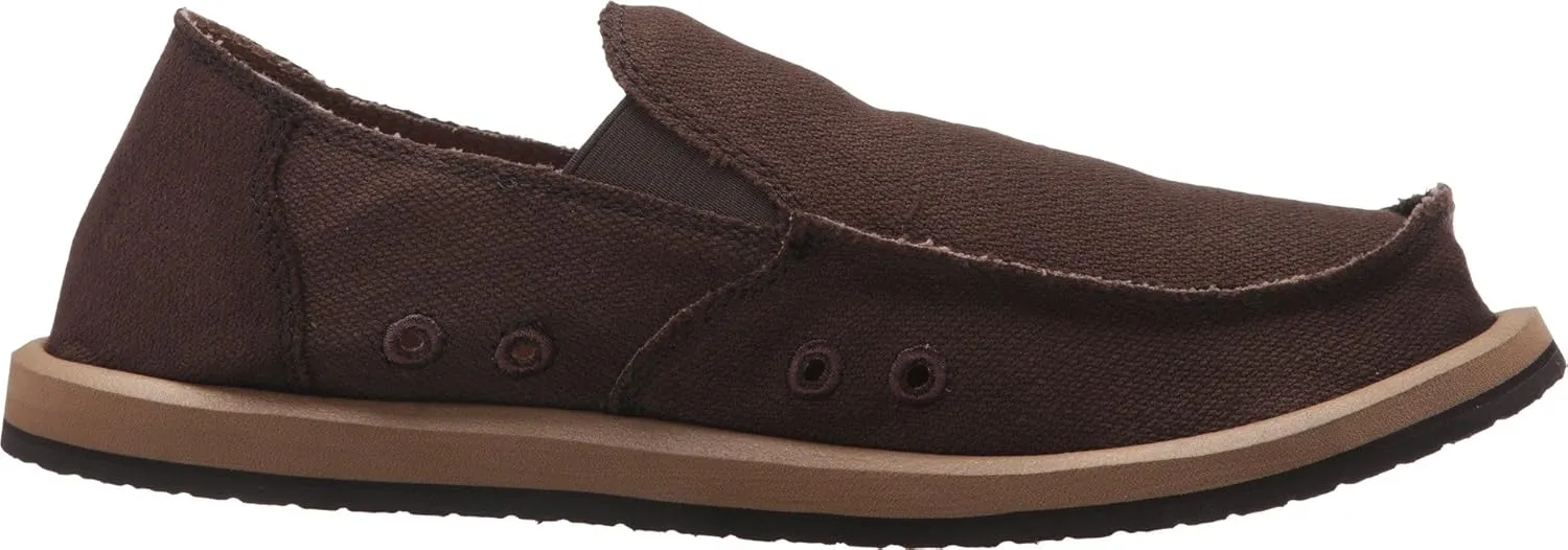 Sanuk Mens Hemp Loafers | Mens Shoes | Slip On Shoes for Men | Men's Slip-on Loafers | Comfort Footbed