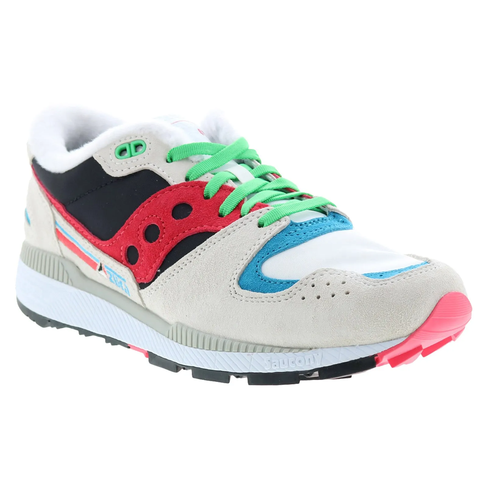 Saucony Azura S70583-1 Mens White Suede Lace Up Lifestyle Sneakers Shoes