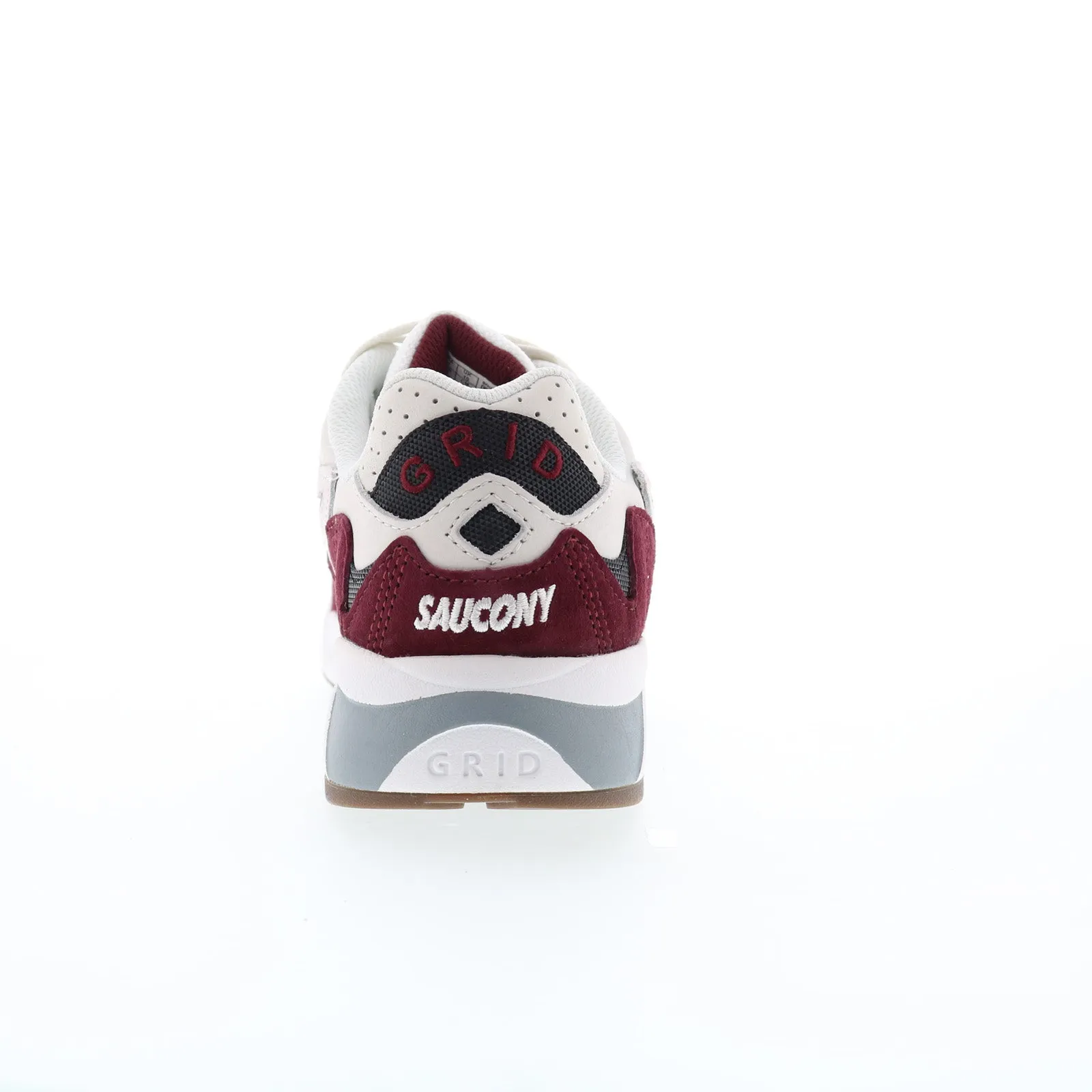 Saucony Grid Shadow 2 S70773-2 Mens White Suede Lifestyle Sneakers Shoes