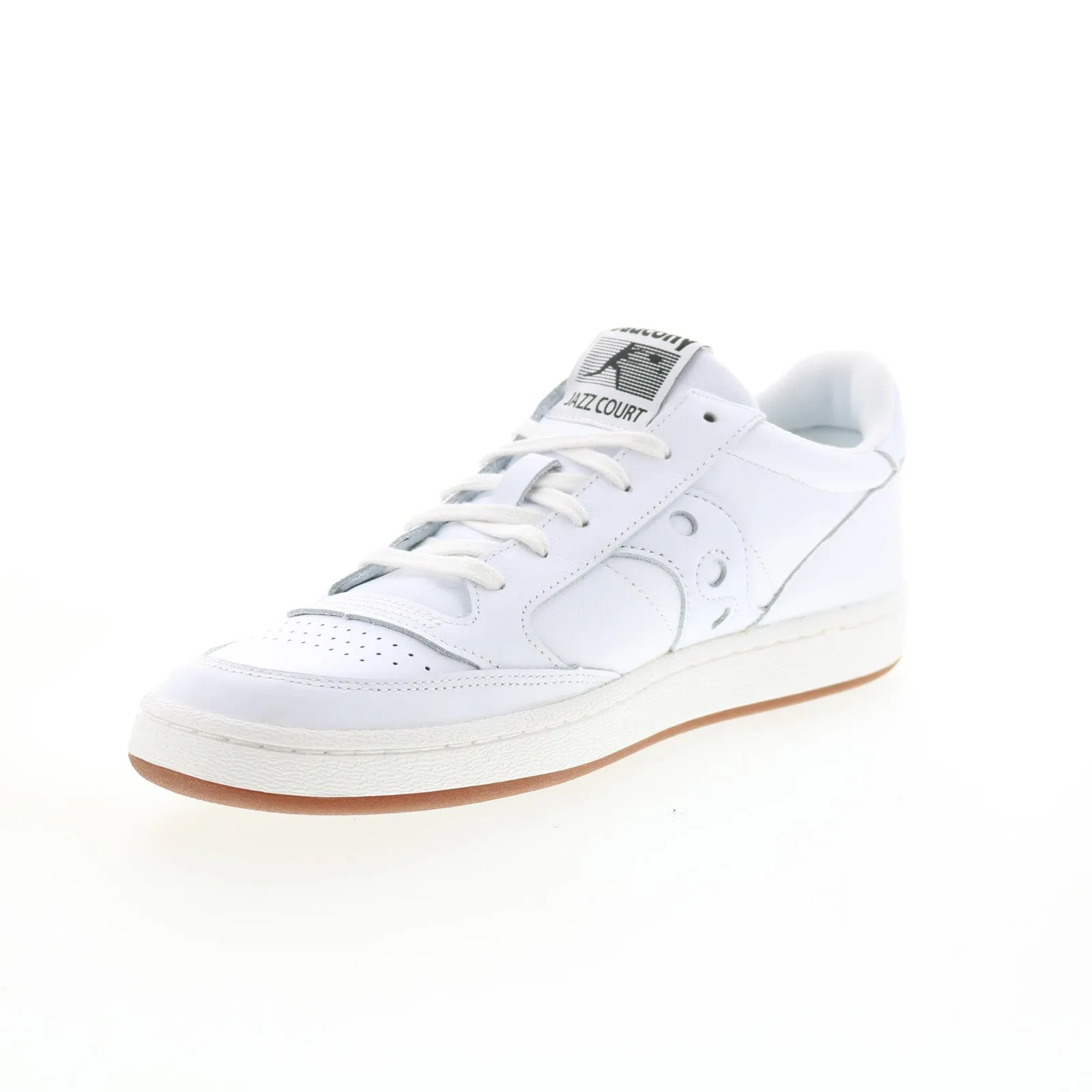 Saucony Jazz Court S70555-22 Mens White Leather Lifestyle Sneakers Shoes