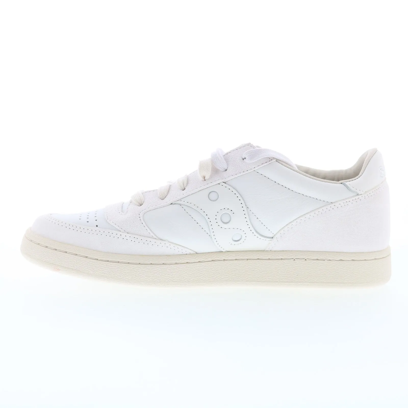 Saucony Jazz Court S70671-6 Mens White Suede Lifestyle Sneakers Shoes
