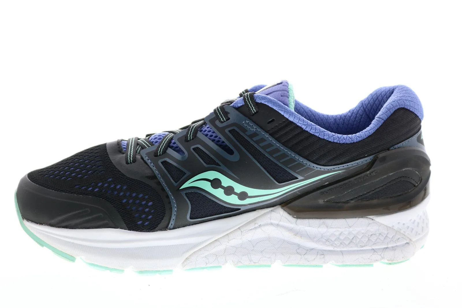 Saucony Redeemer ISO 2 Womens Black Wide Synthetic Athletic Running Shoes